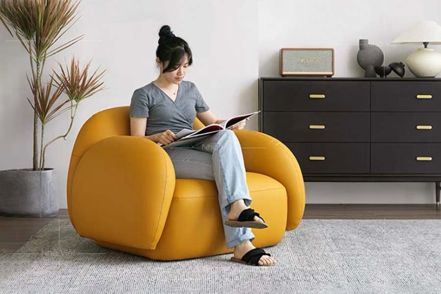 sofa đơn hiện đại thiết kế cho phòng khách nhỏ