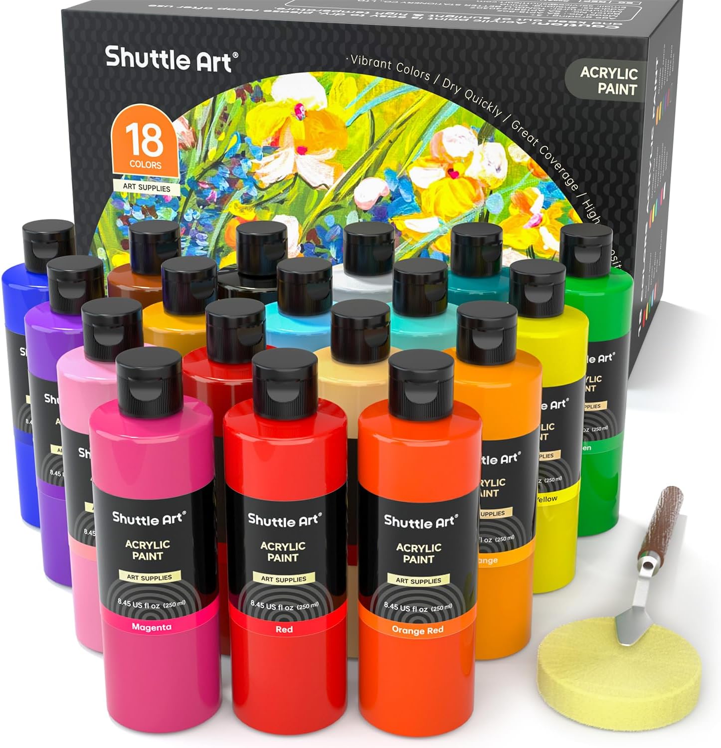 Shuttle Art Acrylic Paints, 18 Colors, 240ml, Vietnam | Ubuy